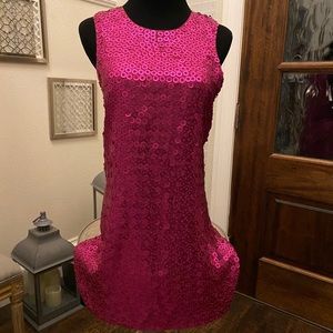 Pink sequin party dress